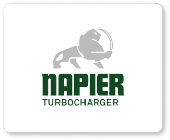 A logo for Napier Turbocharger